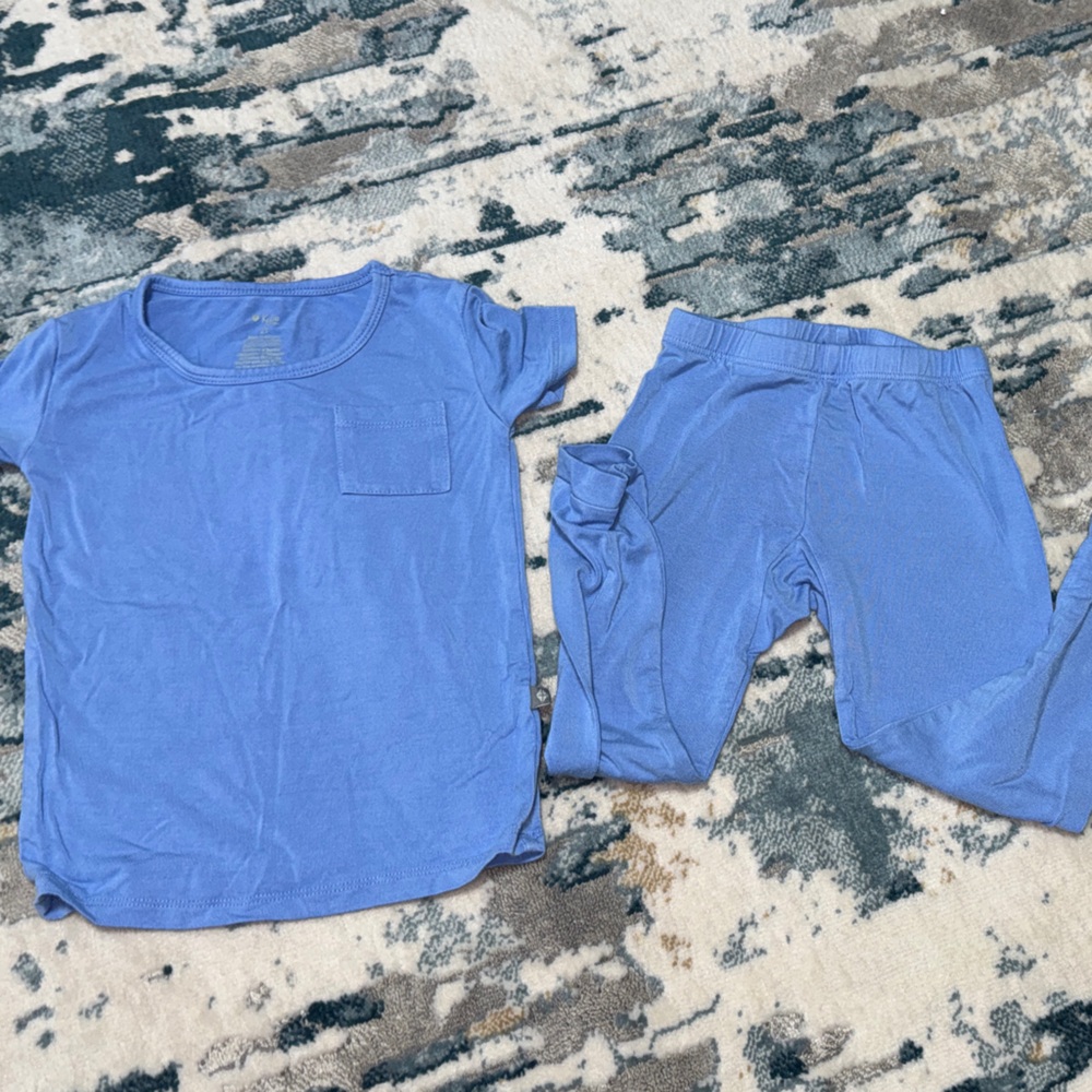 Kyte Baby Blue Short Sleeve and Pants Set 2T